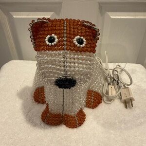 Beadwork Beaded Dog Decorative Light/nightlight